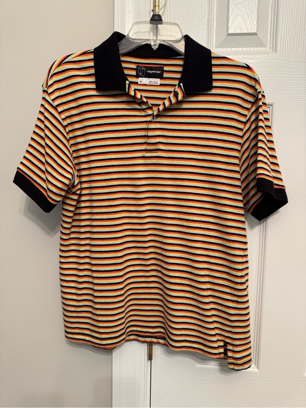Original Use Men's Striped Polo Shirt